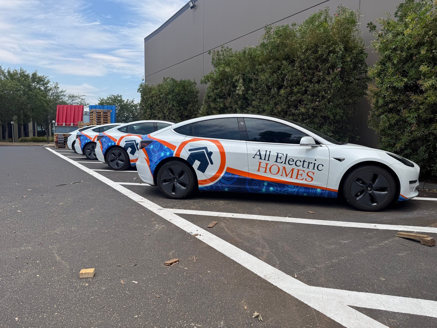Current All Electric Homes electric vehicle fleet