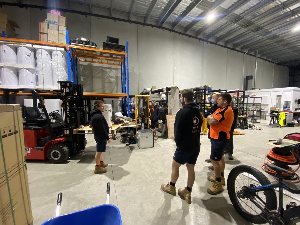 Want A Sparky team inside a larger warehouse